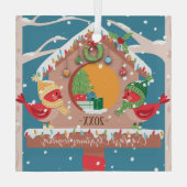 Eerste kerstcadeau voor kerstcadeautjes glas ornament (Achterkant)