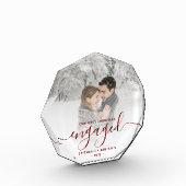 Eerste kerstcadeautje Foto Burgundy Script (Links)