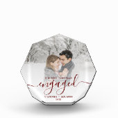 Eerste kerstcadeautje Foto Burgundy Script (Voorkant)