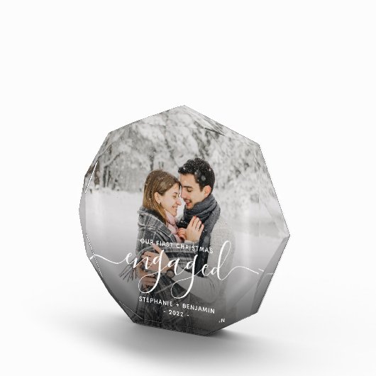 Eerste kerstcadeautje Foto wit script (Rechts)