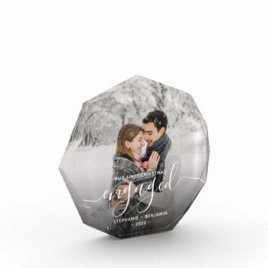 Eerste kerstcadeautje Foto wit script (Links)