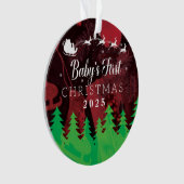 Eerste Kerstdag 2025 van baby gepersonaliseerd Ornament (voorkant)
