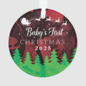 Eerste Kerstdag 2025 van baby gepersonaliseerd Ornament (achterkant)