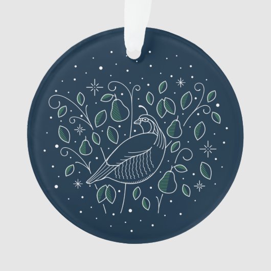 Eerste kerstdag Acrylornament Blue Ornament (voorkant)