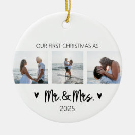 Eerste kerstdag als meneer en mevrouw Ornament