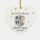 Eerste Kerstdag als Mr & Mrs Ornament Pas getrouwd (Voorkant)