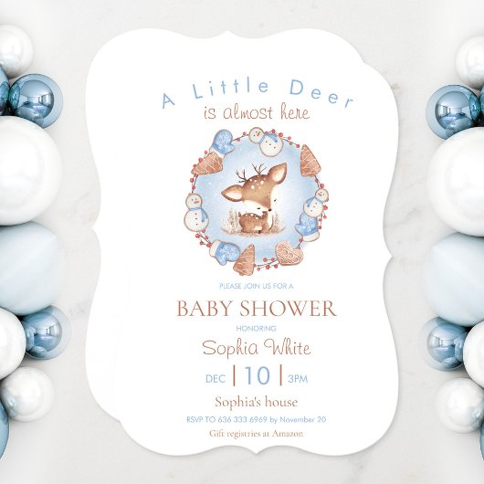 Eerste kerstdag Baby shower uitnodiging