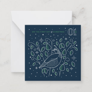 EERSTE KERSTDAG / Briefkaart van briefpapier