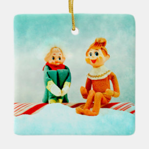 Eerste kerstdag Elf Keramisch Ornament