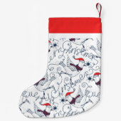 Eerste kerstdag gevelenmonogram kleine kerstsok (Achterkant)