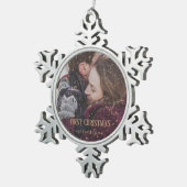 Eerste kerstdag Glitter Snowflake Ornament (Rechts)