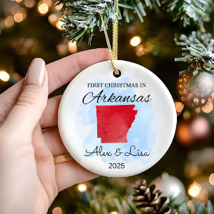 Eerste kerstdag in het Arkansas State Ornament