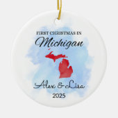 Eerste kerstdag in het Michigan State Ornament (Voorkant)