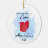 Eerste kerstdag in het Nevada State Ornament (Links)