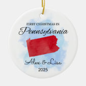 Eerste kerstdag in het Pennsylvania State Ornament (Voorkant)