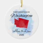 Eerste kerstdag in het Washington State Ornament (Voorkant)