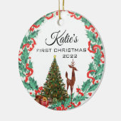 Eerste Kerstdag Keramisch Ornament (Links)