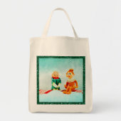 Eerste kerstdag met Lijst van Glitter Tote Bag (Voorkant)