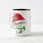 Eerste kerstdag Mok op de Naughty List van Santa (Voorkant links)