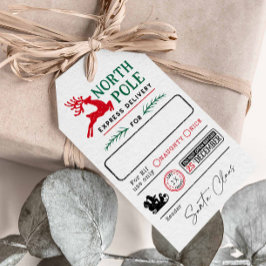 Eerste kerstdag Noordpool Express Nice lijst goedg Cadeaulabel