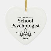 Eerste Kerstdag schoolpsycholoog Keramisch Ornament (Voorkant)