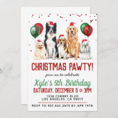 Eerste kerstdag uitnodiging voor feestdag (Voorkant / Achterkant)