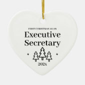 Eerste Kerstdag uitvoerend secretaris Keramisch Ornament (Voorkant)