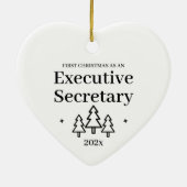 Eerste Kerstdag uitvoerend secretaris Keramisch Ornament (Achterkant)