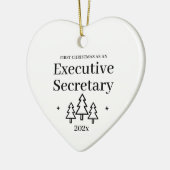 Eerste Kerstdag uitvoerend secretaris Keramisch Ornament (Links)