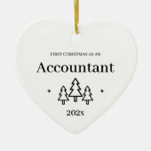Eerste Kerstdag van de accountant Keramisch Ornament (Voorkant)