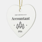Eerste Kerstdag van de accountant Keramisch Ornament (Links)