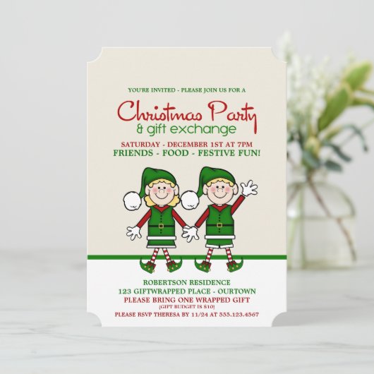 Eerste kerstdagen - Uitnodiging voor uitwisseling (Staand voorkant)