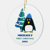Eerste kerstdagen voor baby's keramisch ornament (Links)