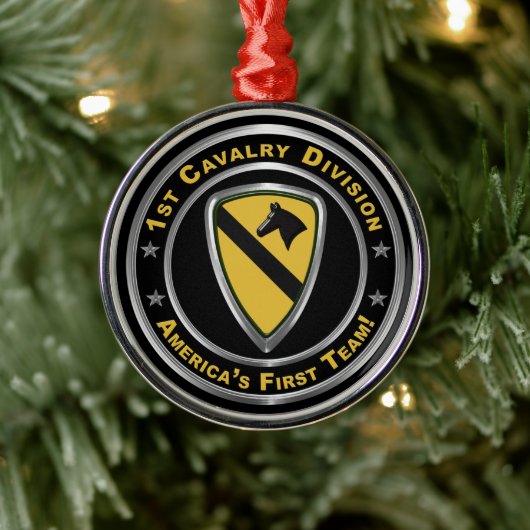 Eerste kerstdivisie Cavalry Metalen Ornament (Boom)