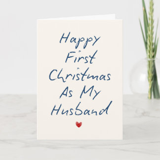 Eerste kerstfeest als mijn man Romantische kaart