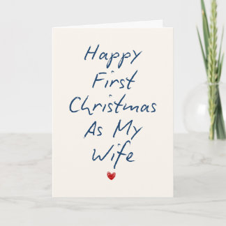 Eerste kerstfeest als mijn vrouw Romantische kaart