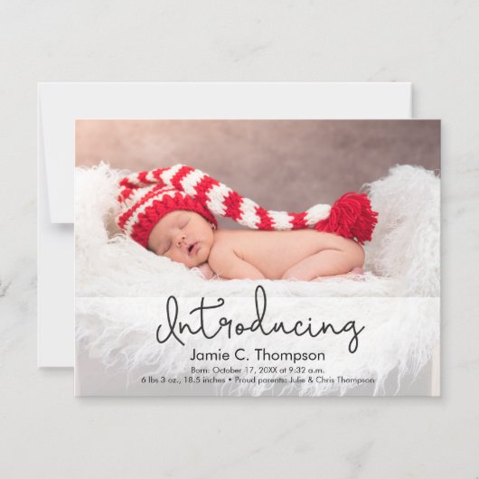 Eerste kerstfeest Baby, geboorteaankondiging Magnetische Uitnodiging (Voorkant)