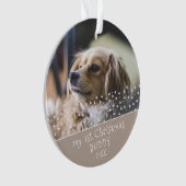 Eerste kerstfeest Dog Pet Photo Keepomwille Orname Ornament (voorkant)
