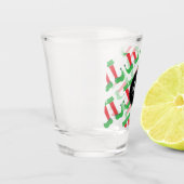 Eerste kerstfeest Eind Monogram Aangepast aangepas Shot Glas (Links)