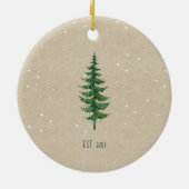 Eerste kerstfeest Gehuwde ornament persoonlijke ca (Achterkant)