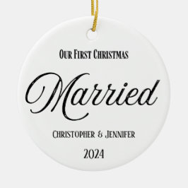 Eerste kerstfeest Gehuwde versiering Keramisch Ornament