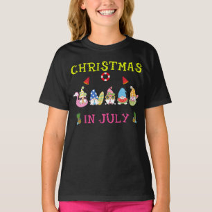 Eerste kerstfeest in juli in Gnomes T-shirt