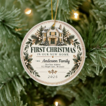 Eerste kerstfeest in ons nieuwe huis ornament