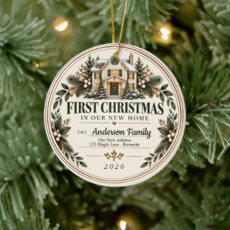 Eerste kerstfeest in ons nieuwe huis ornament