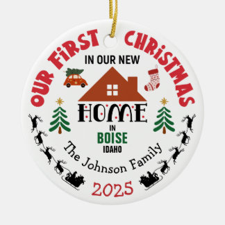 Eerste kerstfeest in ons nieuwe huis Persoonlijk Keramisch Ornament