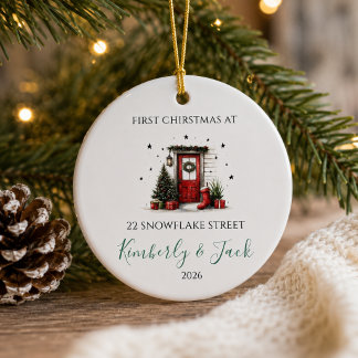 Eerste kerstfeest in ons nieuwe huis Persoonlijke Keramisch Ornament