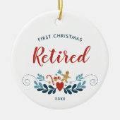 Eerste kerstfeest in ruste persoonlijke bedekking keramisch ornament (Voorkant)