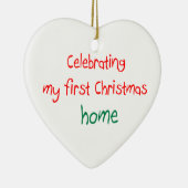 Eerste Kerstfeest Keramisch Ornament (Rechts)