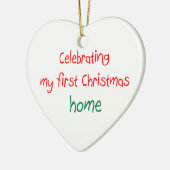 Eerste Kerstfeest Keramisch Ornament (Links)