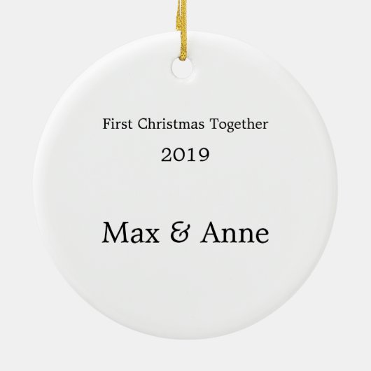 Eerste kerstfeest met aangepaste egel-versiering keramisch ornament (Achterkant)